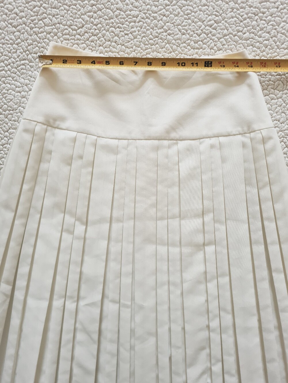 THE ROW Magdita Extended Waistband Pleated Midi Skirt In Ivory US 8 Org $1,470 - Picture 12 of 14